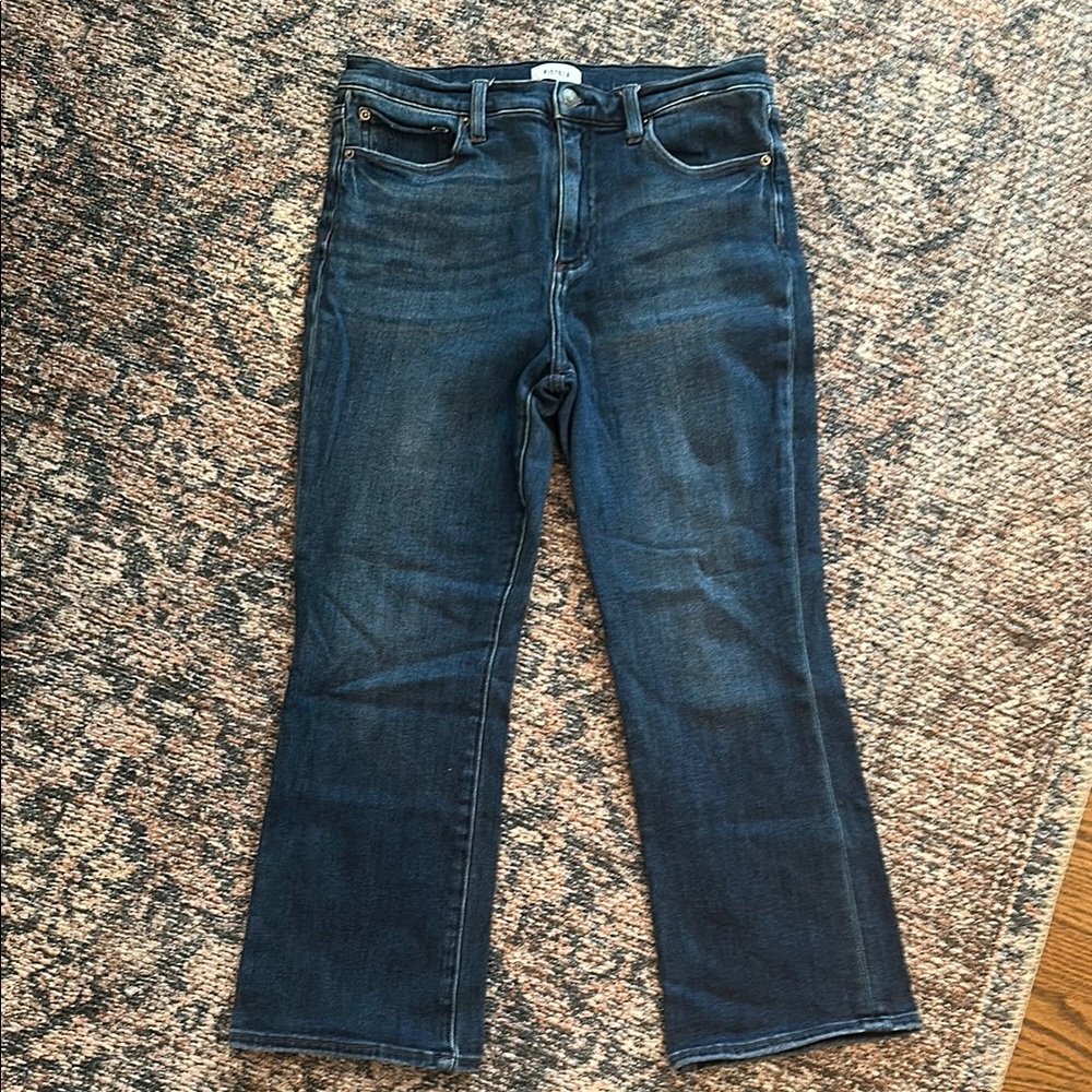 Pistola Blue Flare Wide Leg Jeans